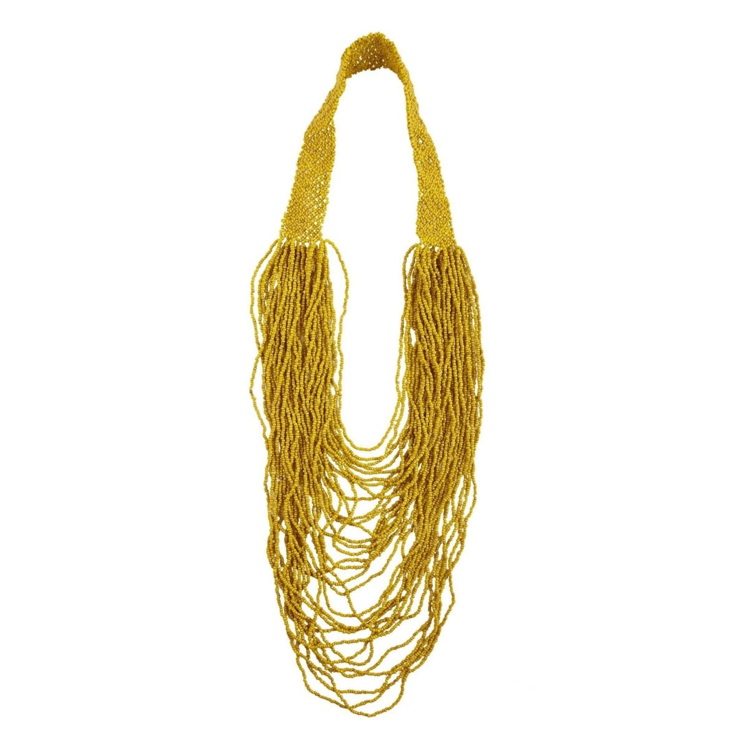Collana Elegante Vetro - giallo - Bijondo
