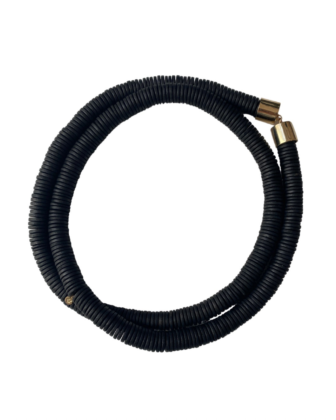 Collana Gabon lunga legno-nero-Bijondo