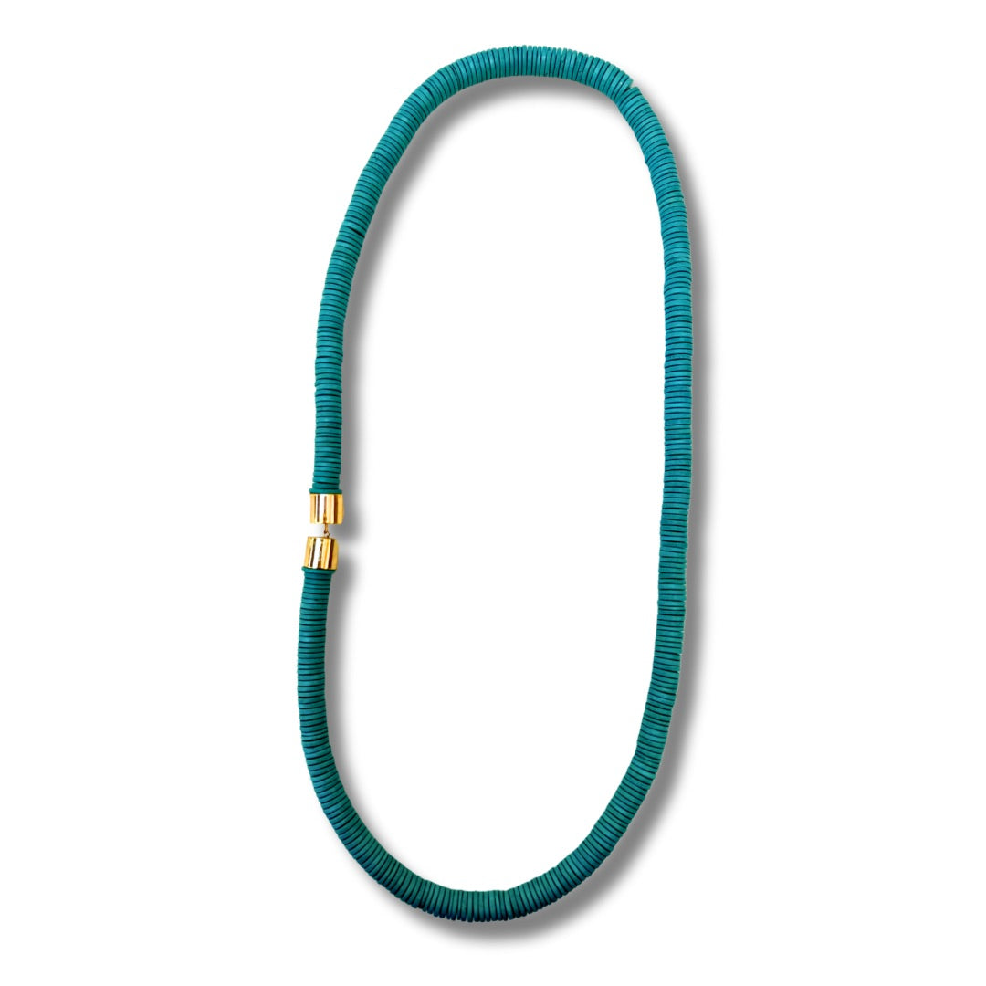 Collana Gabon lunga legno-collana-EW-celeste-Bijondo