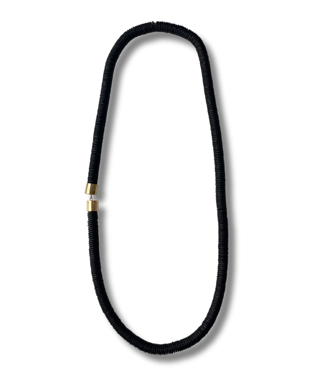Collana Gabon lunga legno-nero-Bijondo