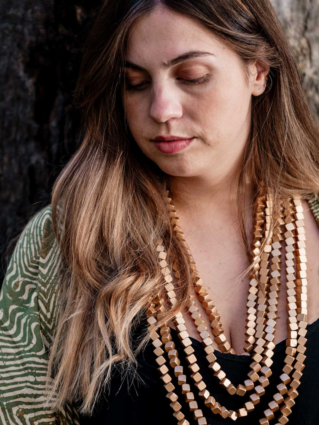 Collana Gibilterra oro legno-Collana-EW-Bijondo