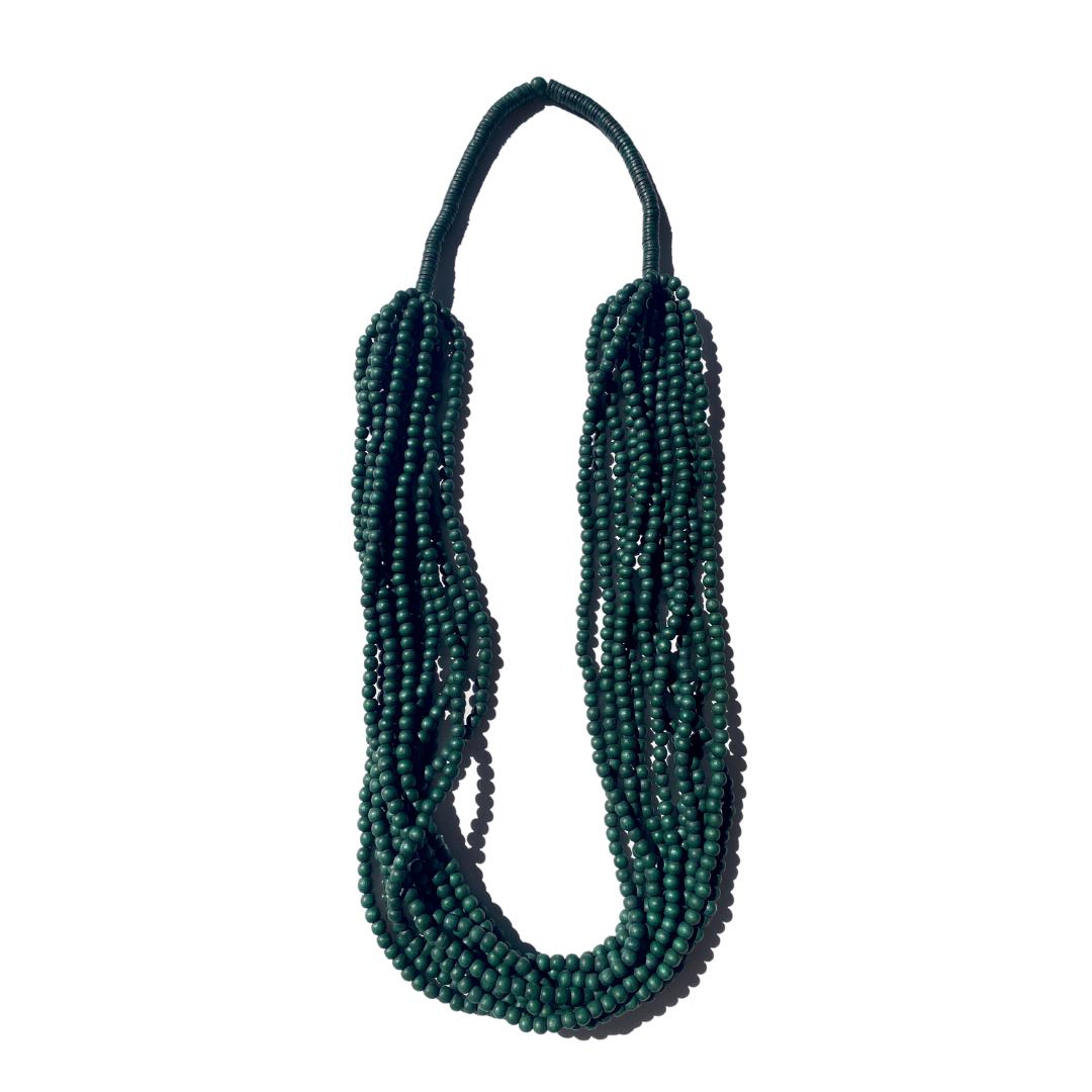 Collana Gongguan lunga legno - verde - Bijondo