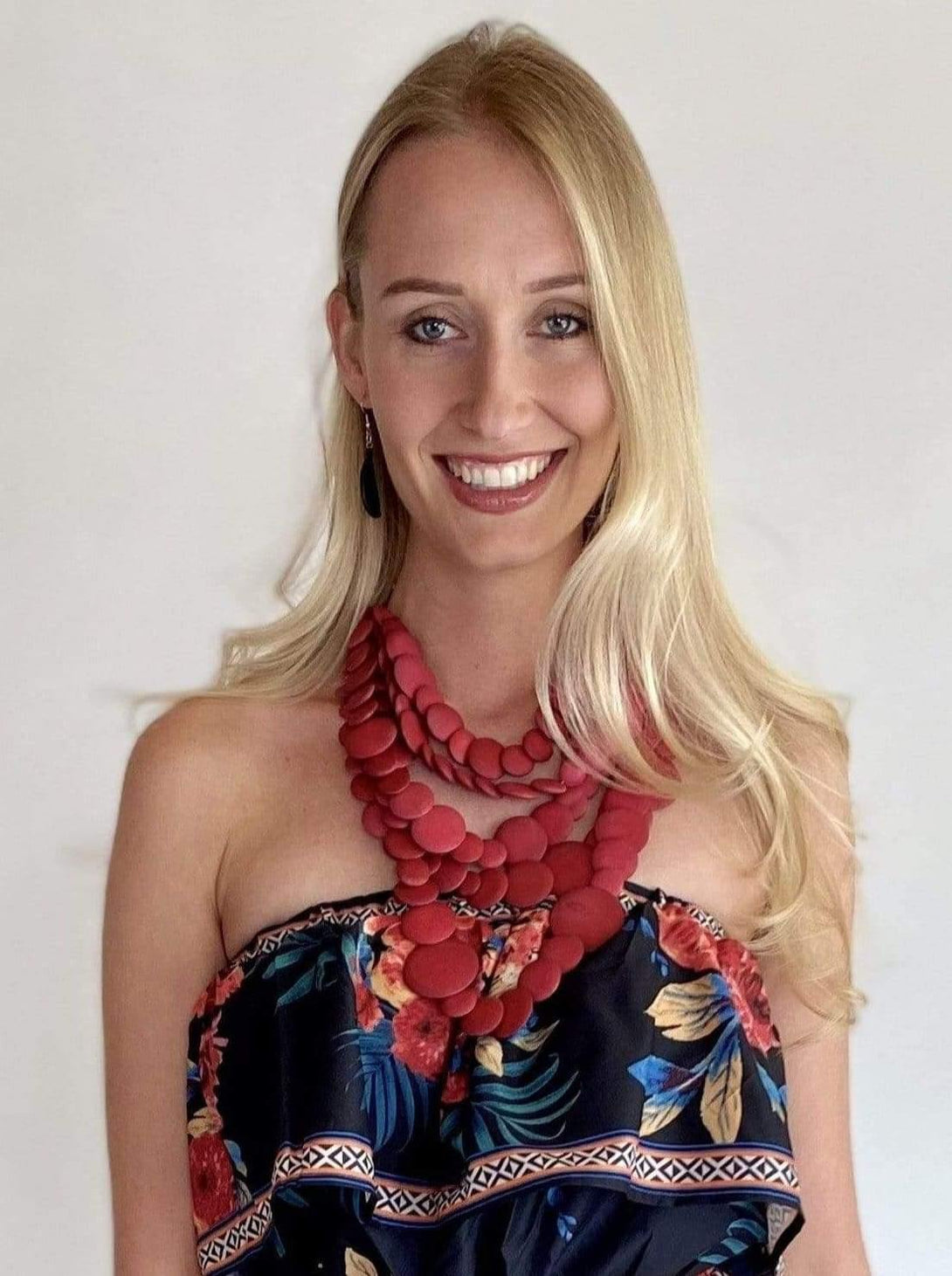 Collana Guinea legno leggera - petrolio - Bijondo