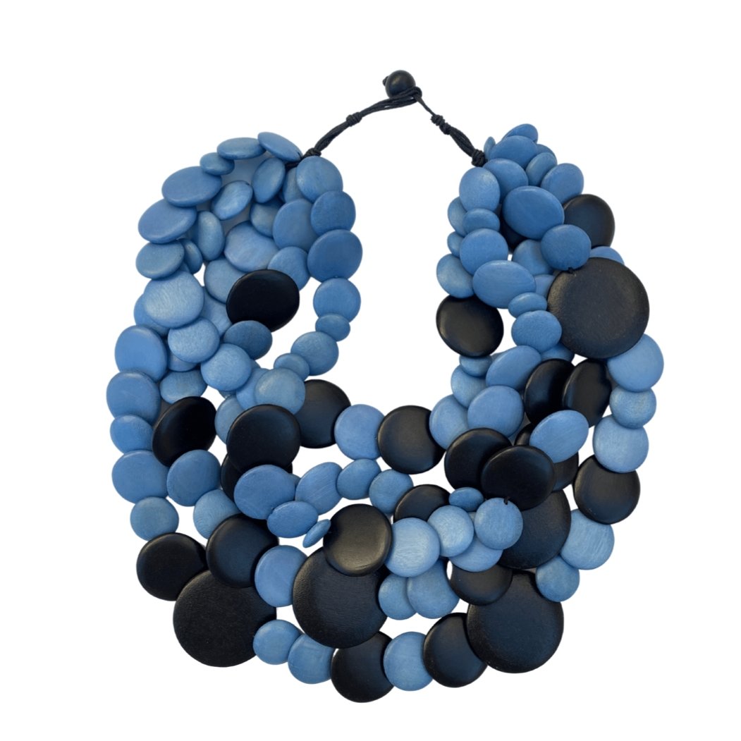 Collana Guinea legno leggera - carta da zucchero - Bijondo