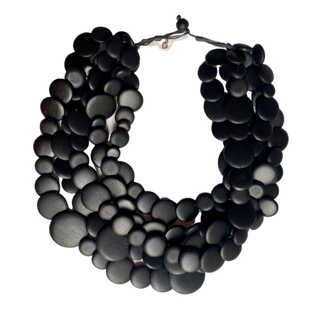 Collana Guinea legno leggera - nero - Bijondo