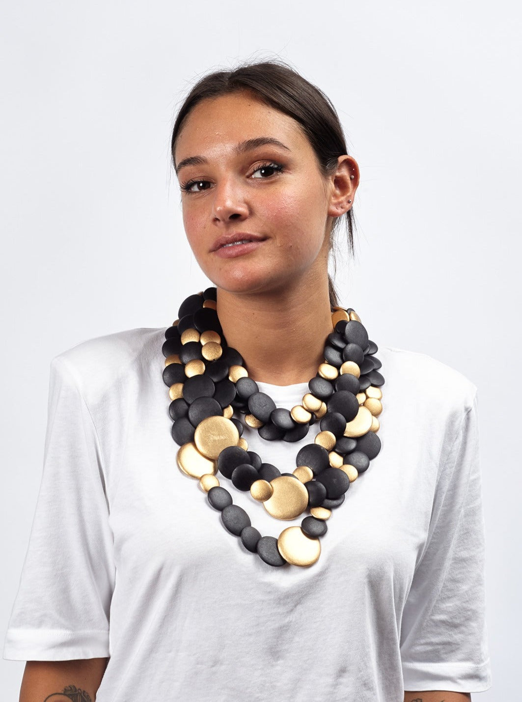 Collana Guinea metallic-nero-Bijondo