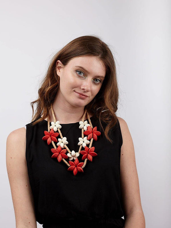 Collana Hawaii legno regolabile - viola - Bijondo