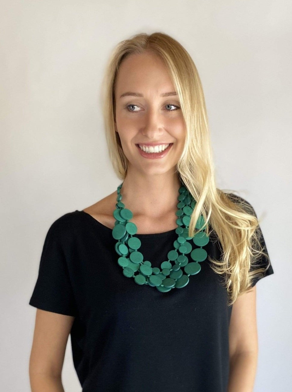 Collana Italia legno - verde menta - Bijondo