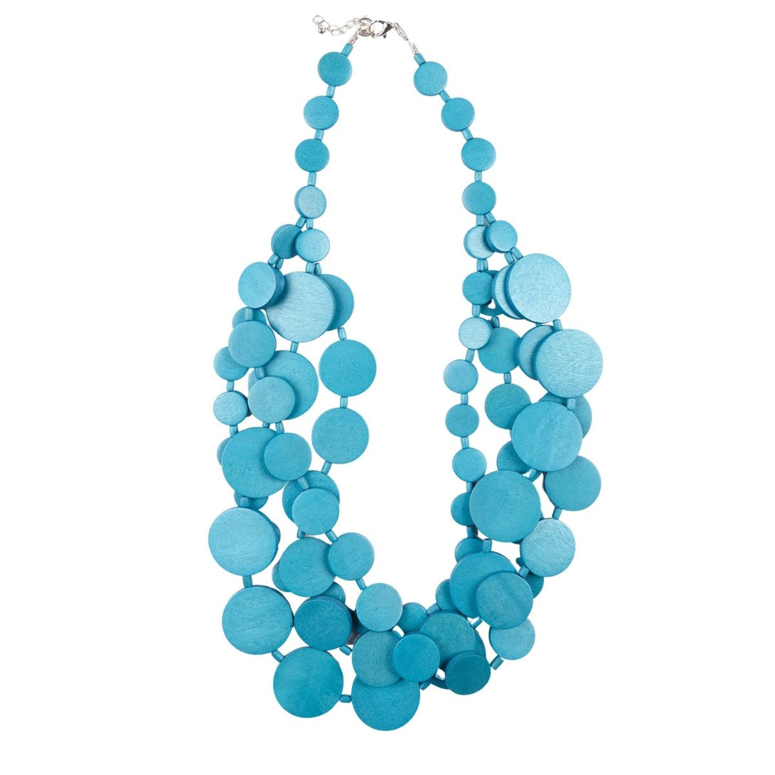 Collana Italia legno - azzurro - Bijondo