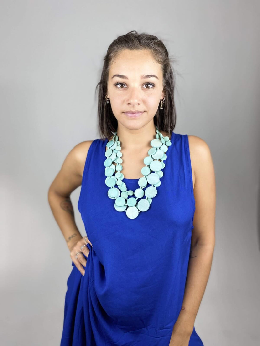 Collana Italia legno - arancione - Bijondo