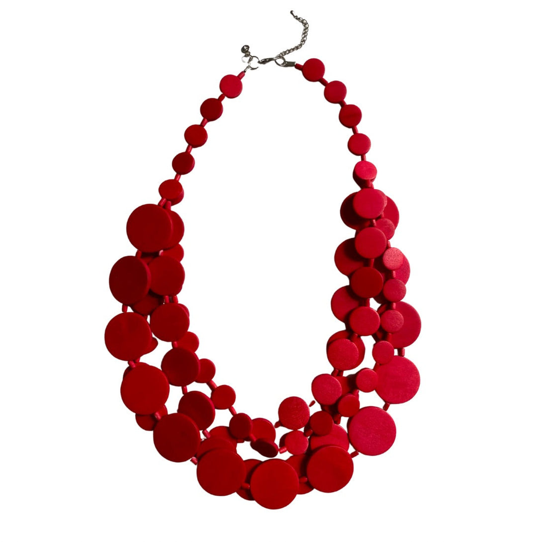 Collana Italia legno-rosso-Bijondo