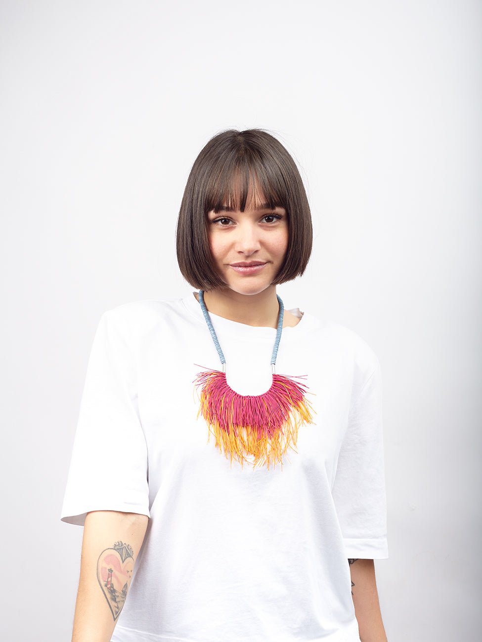 Collana Legno Boho Notre Dame - turchese - Bijondo