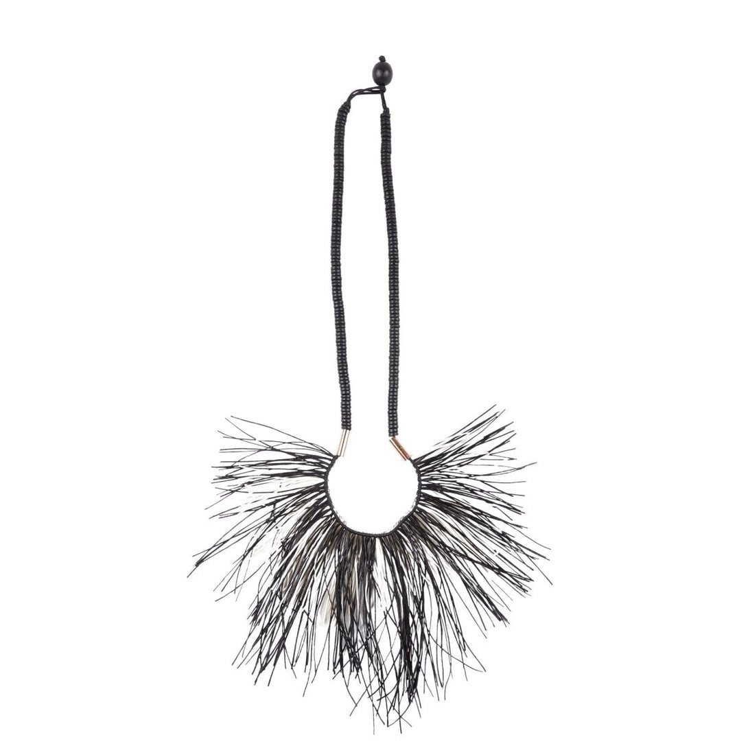 Collana Legno Boho Notre Dame - nero - Bijondo