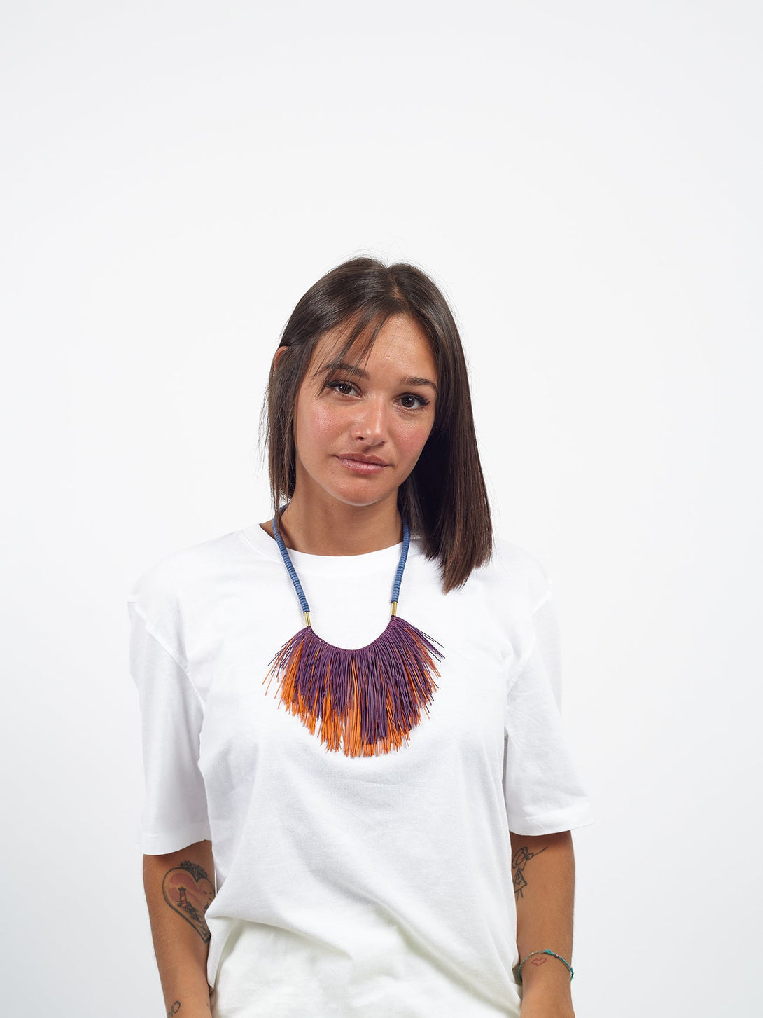 Collana Legno Boho Notre Dame-viola-Bijondo