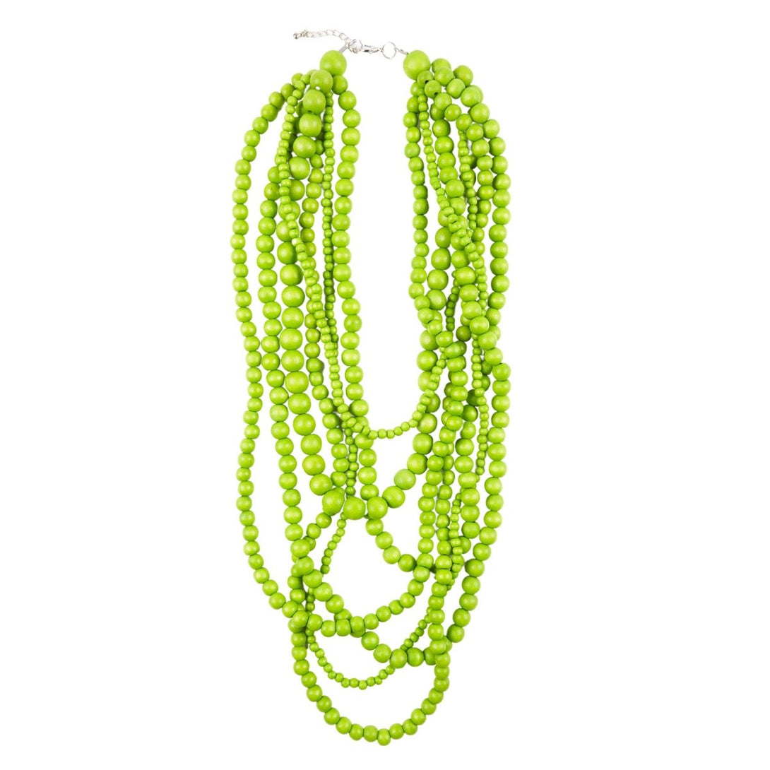 Collana Legno Brasile - verde acido - Bijondo