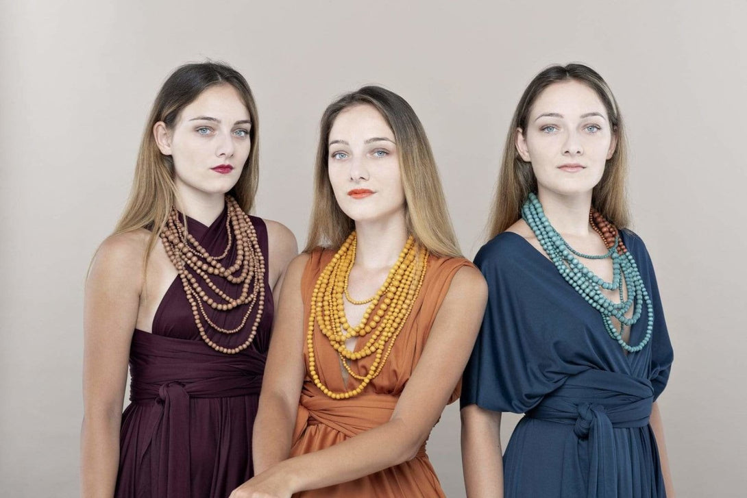 Collana Legno Brasile - verde oliva - Bijondo