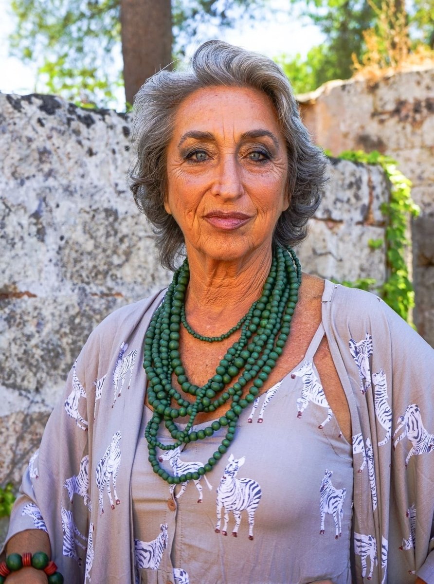 Collana Legno Brasile - verde oliva - Bijondo