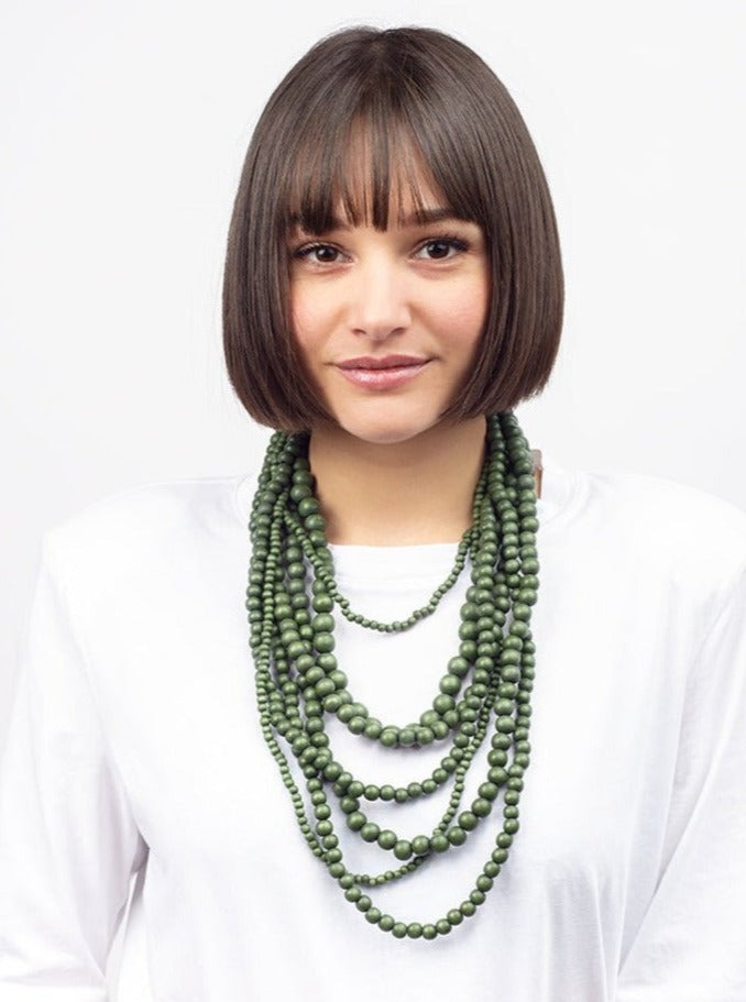 Collana Legno Brasile - petrolio - Bijondo