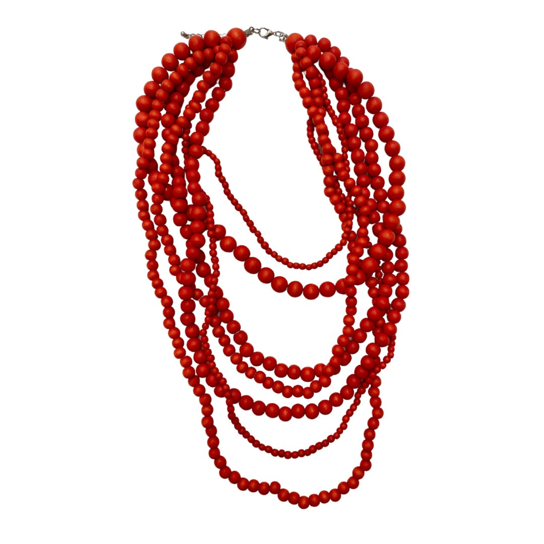 Collana Legno Brasile-arancione-Bijondo