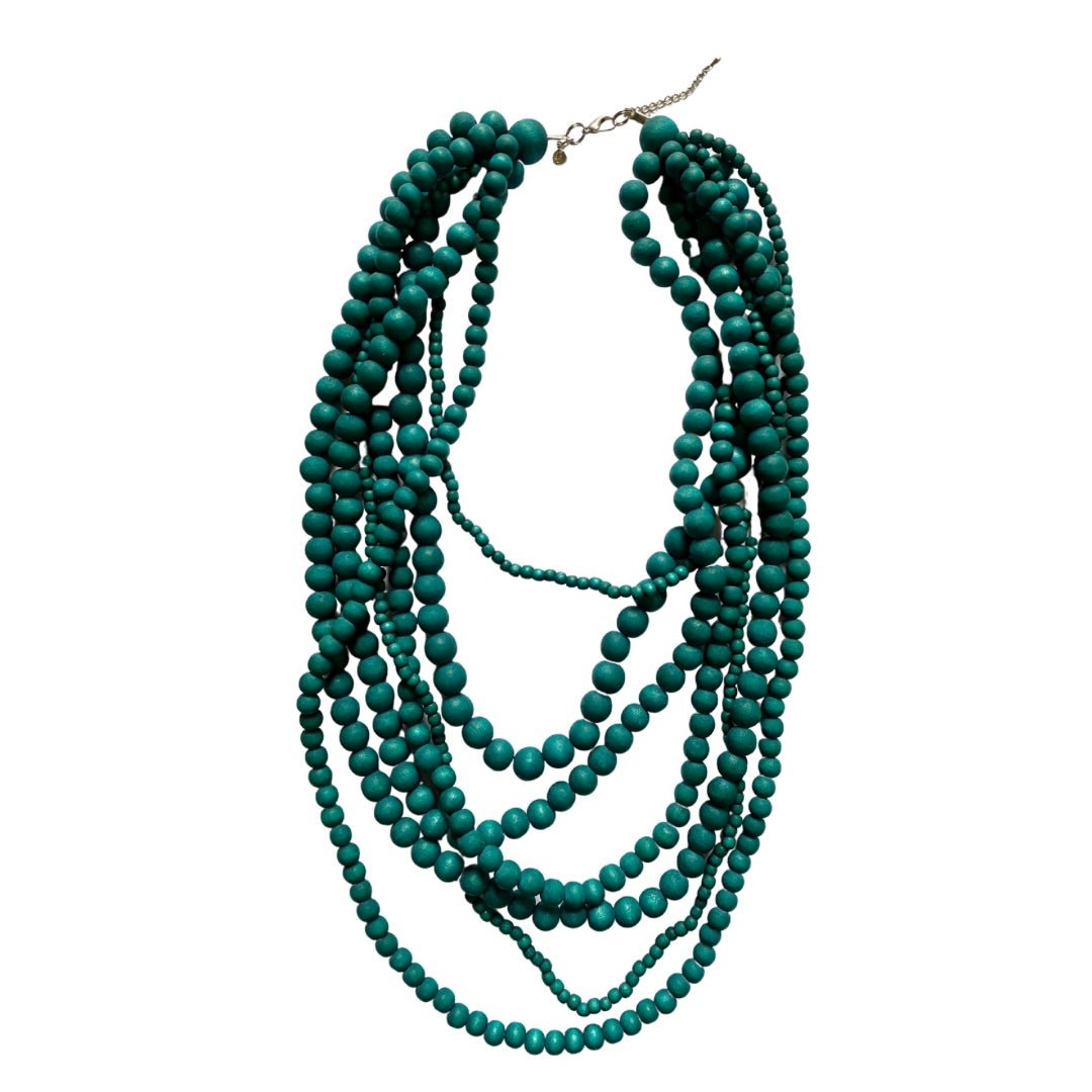 Collana Legno Brasile - petrolio - Bijondo