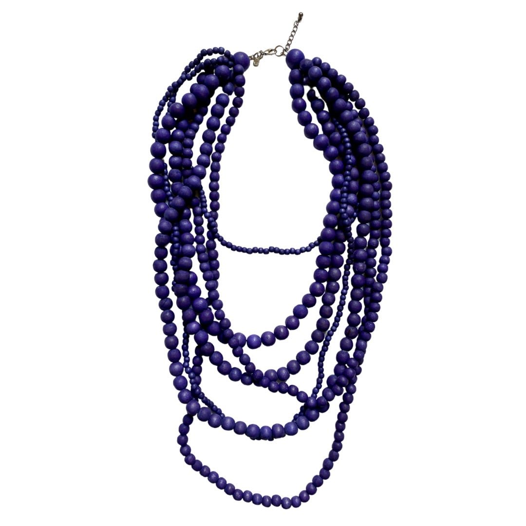 Collana Legno Brasile - viola - Bijondo