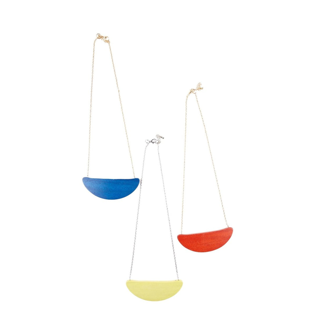 Collana Legno Ciondolo Alhambra - arancione - Bijondo