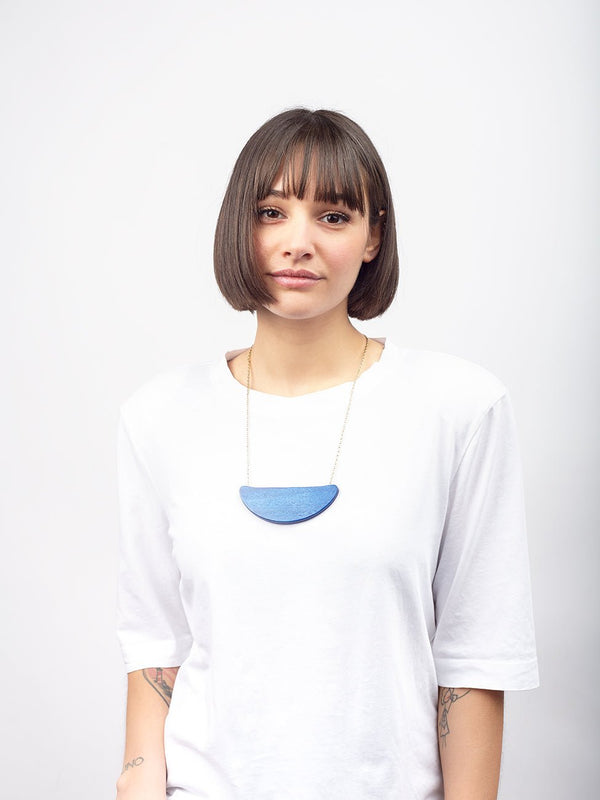 Collana Legno Ciondolo Alhambra - arancione - Bijondo