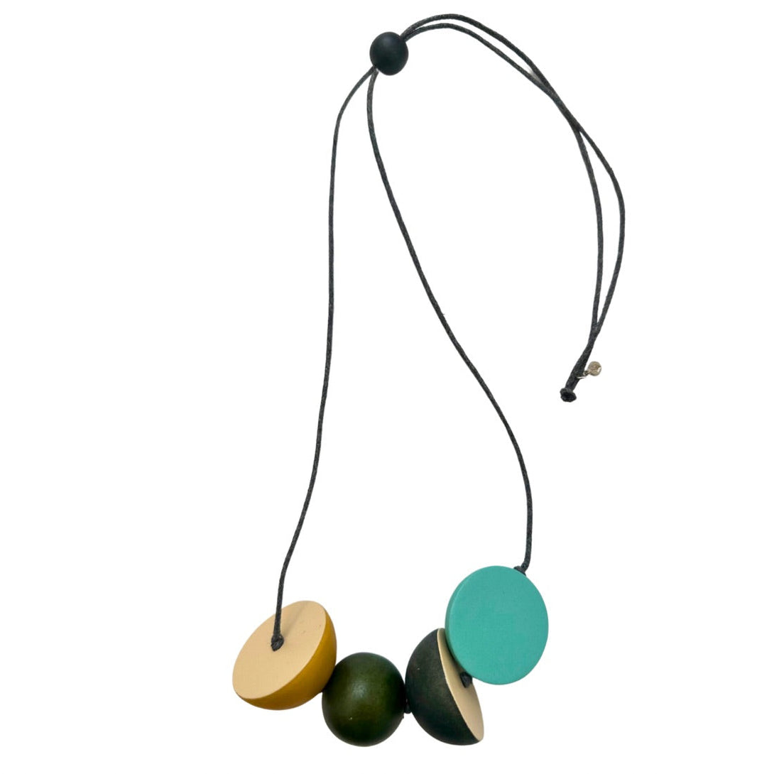 Collana Legno Ciondolo Chichén Itzá-grigio-Bijondo