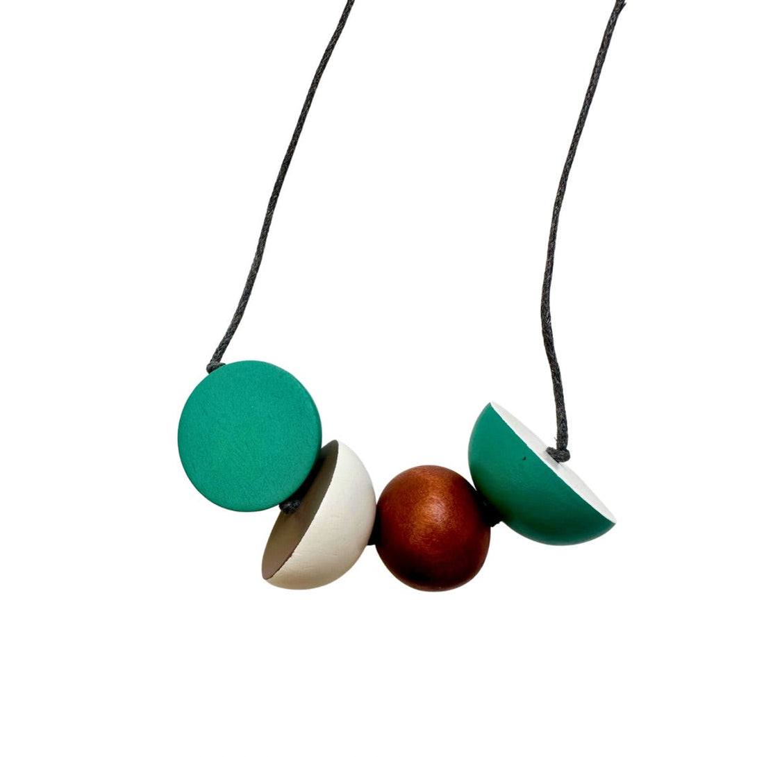 Collana Legno Ciondolo Chichén Itzá-marrone-Bijondo