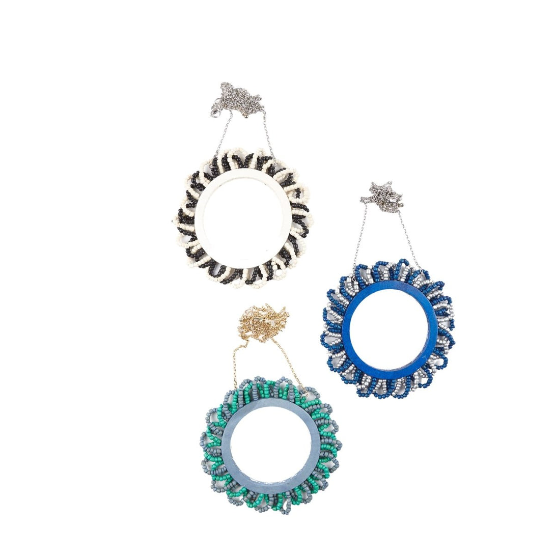 Collana Legno Ciondolo Plebiscito - blu - Bijondo