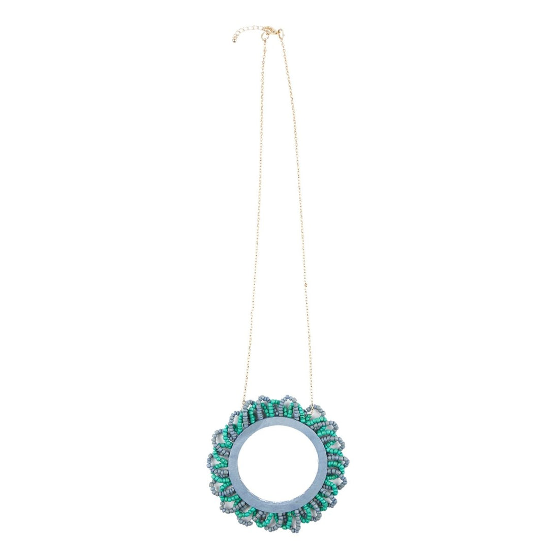 Collana Legno Ciondolo Plebiscito - smeraldo - Bijondo