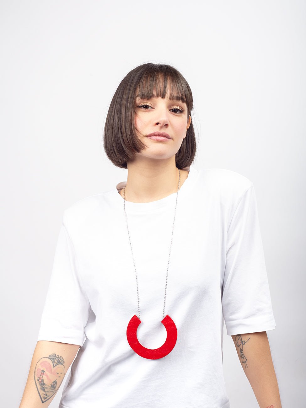 Collana Legno Lunga Ciondolo Esfahan - azzurro - Bijondo