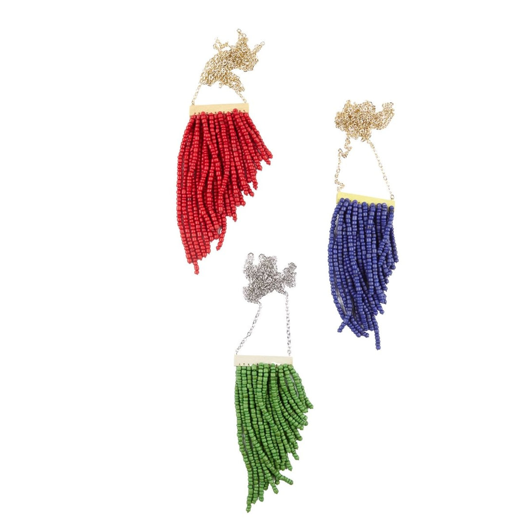 Collana Legno Lunga Ciondolo Trinidad - viola - Bijondo