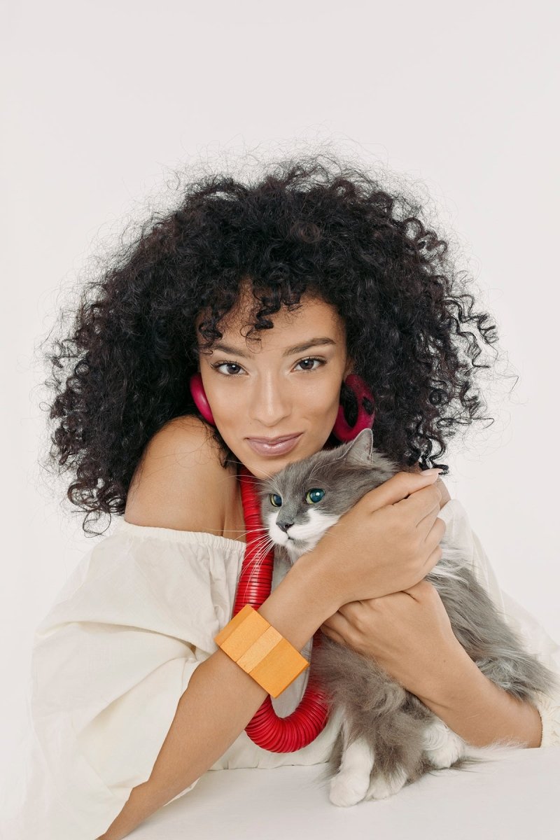 Collana Legno Lunga Taj Mahal - rosso - Bijondo