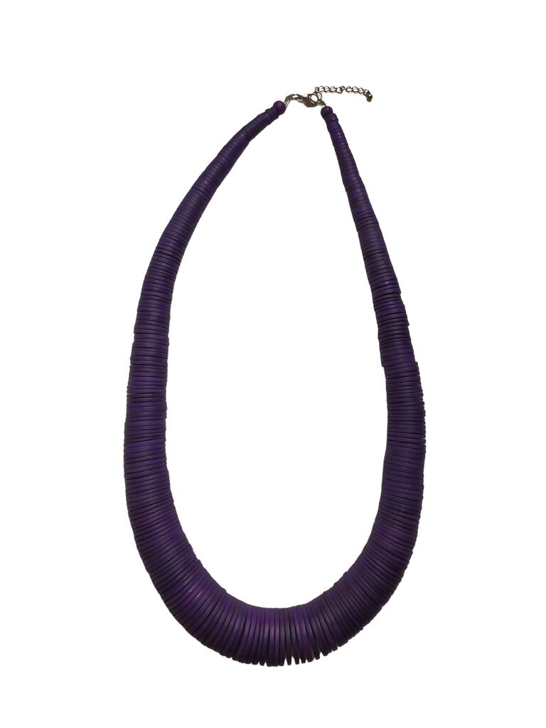 Collana Legno Lunga Taj Mahal - viola - Bijondo