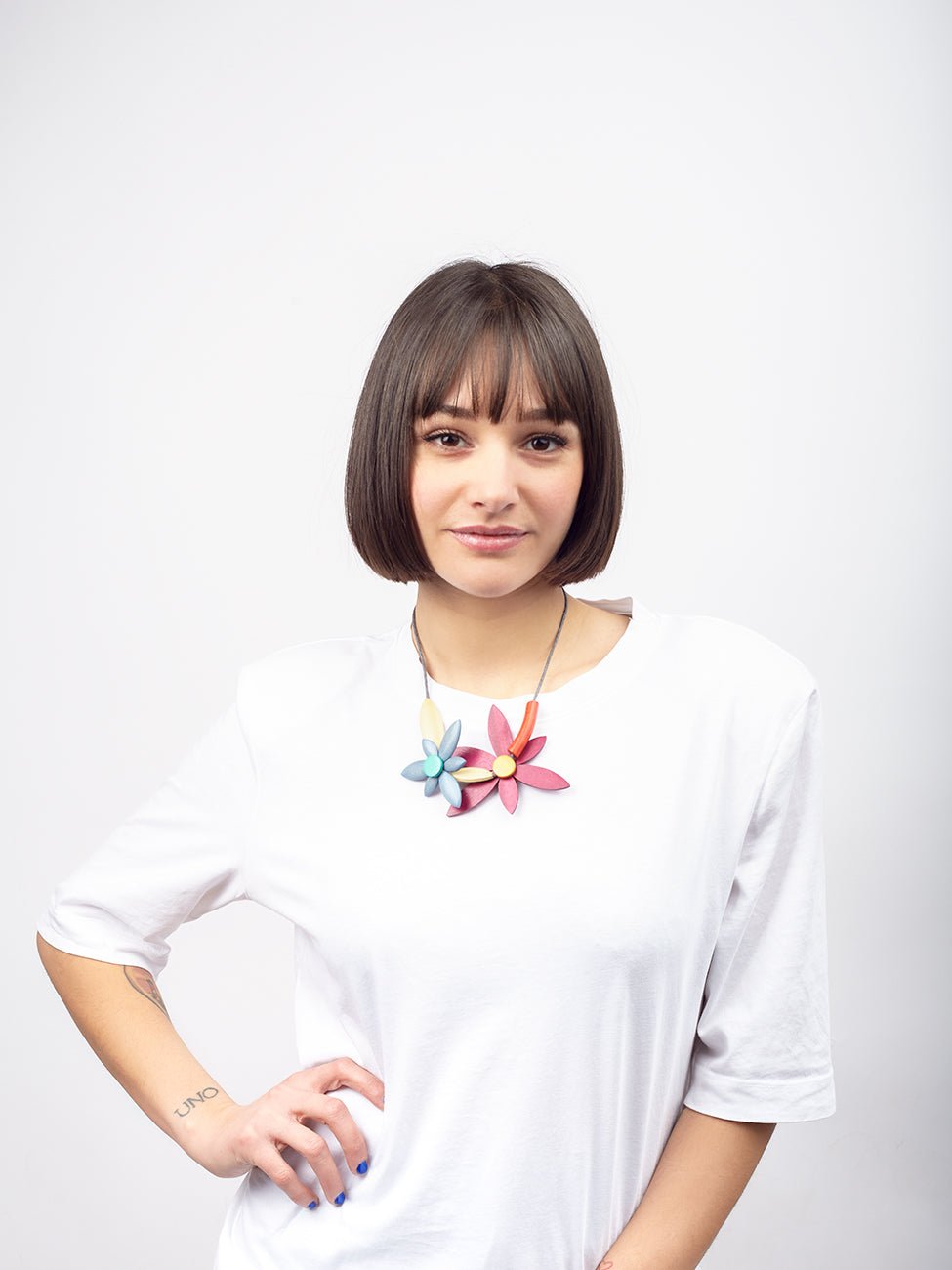 Collana Legno Regolabile Keukenhof - fucsia - Bijondo