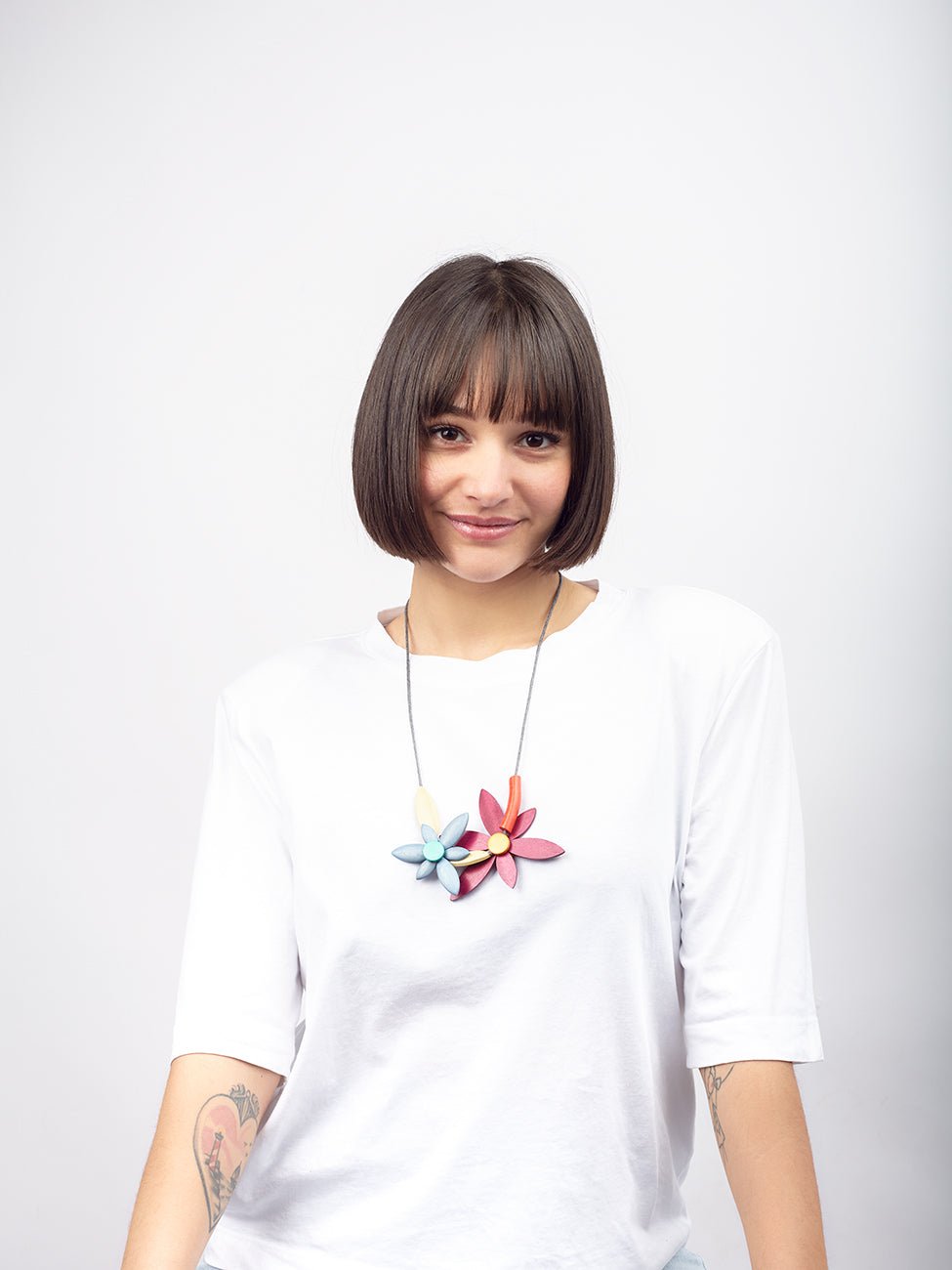 Collana Legno Regolabile Keukenhof - arancione - Bijondo