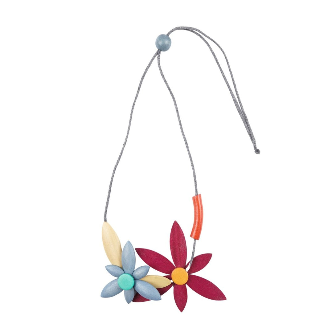 Collana Legno Regolabile Keukenhof - fucsia - Bijondo