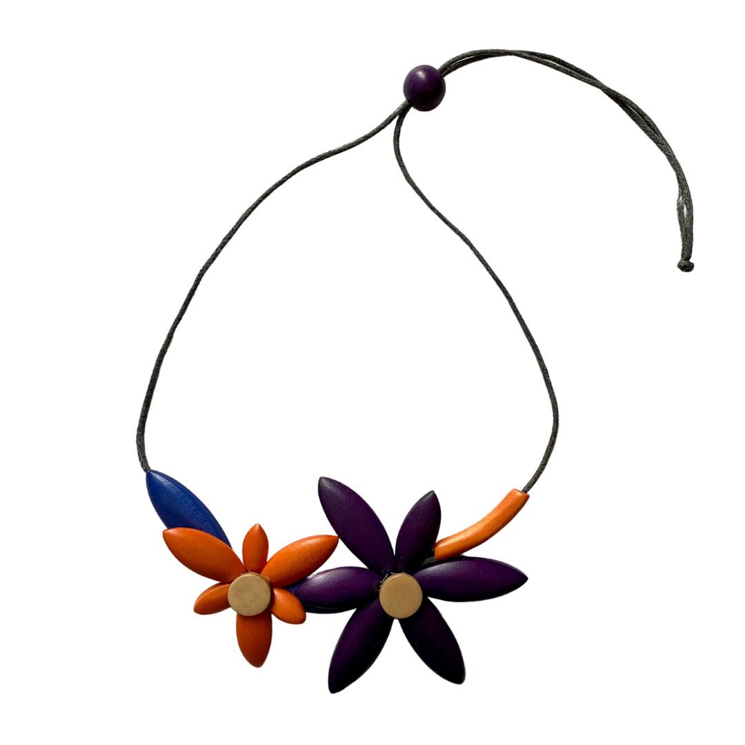 Collana Legno Regolabile Keukenhof - viola - Bijondo