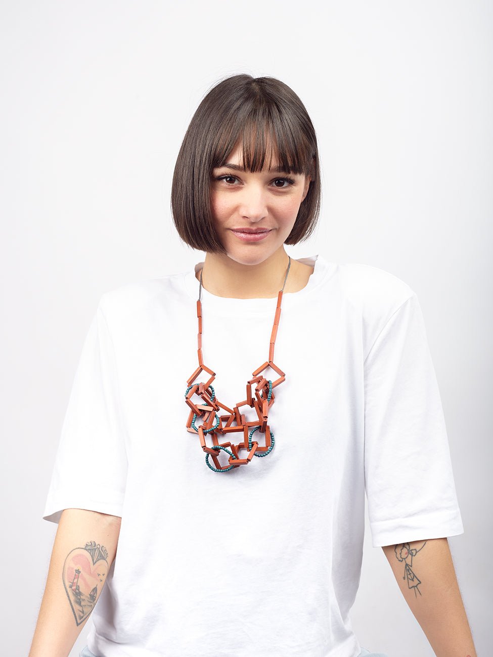 Collana Legno Regolabile Stonehenge - ruggine - Bijondo