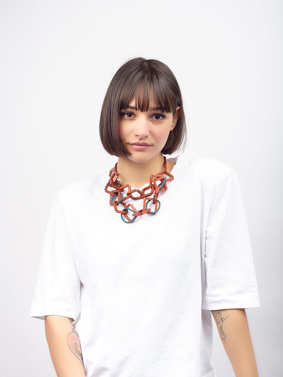 Collana Legno Regolabile Stonehenge - ruggine - Bijondo