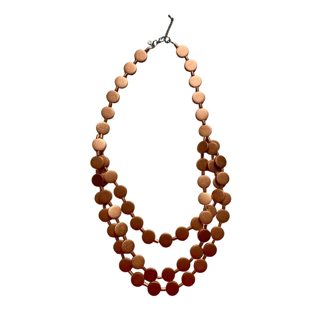 Collana Little Italy legno metallic - rame - Bijondo