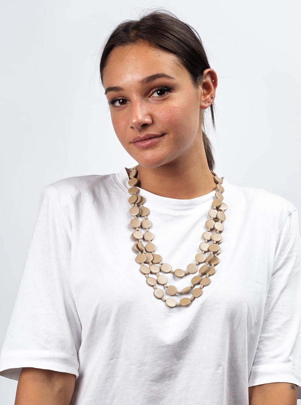 Collana Little Italy legno metallic-rame-Bijondo