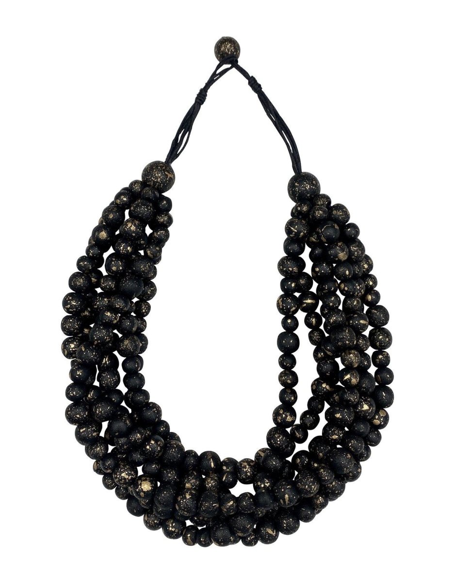 Collana Madagascar Metallic - nero screziato - Bijondo