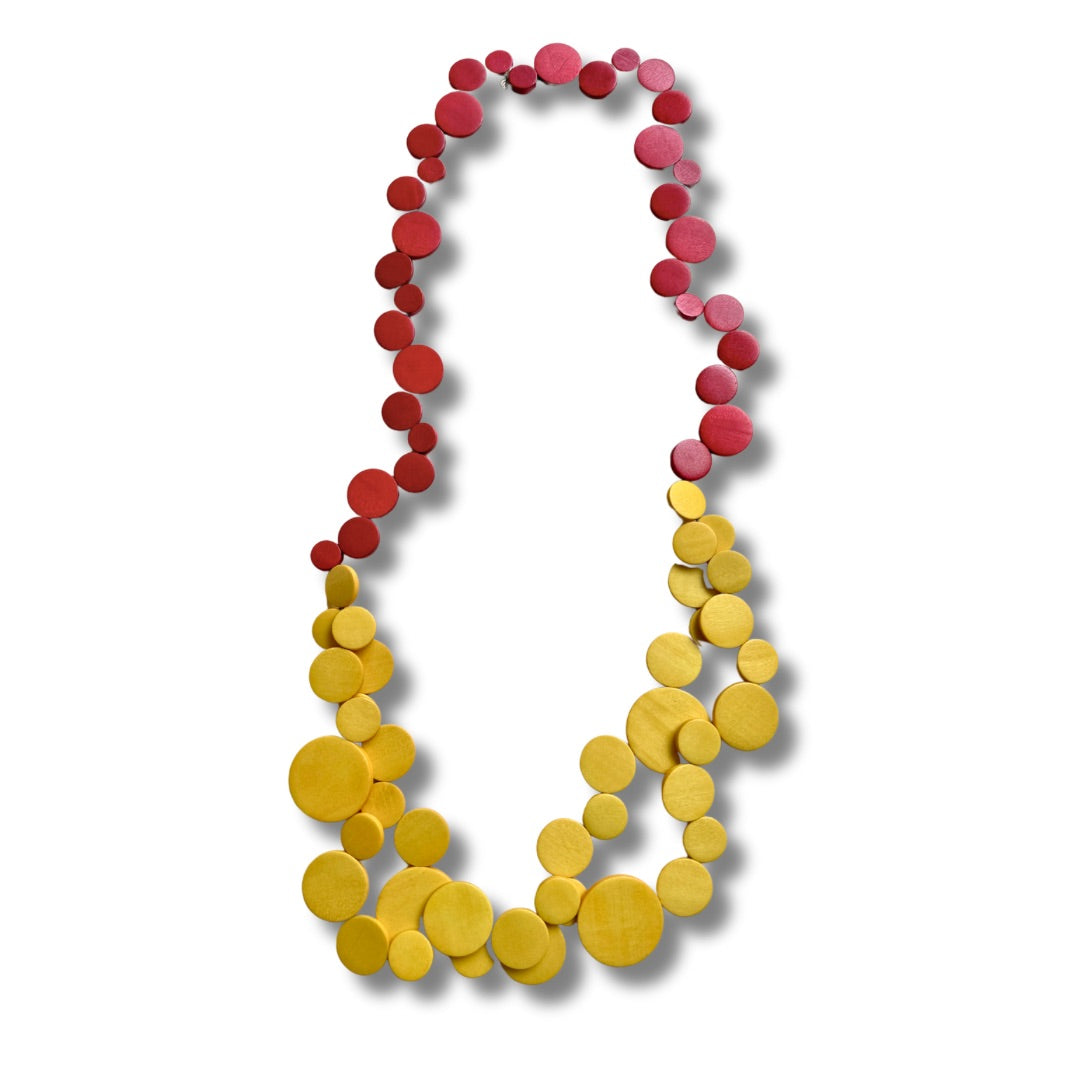 Collana Maiana legno lunga-collana-Bijondo-Giallo-Bijondo