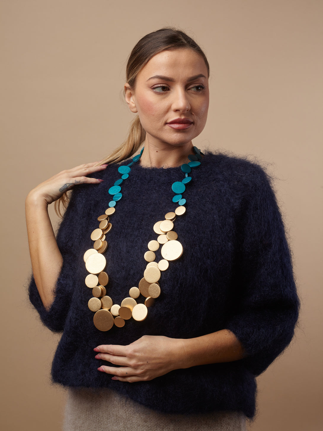 Collana Maiana legno lunga metallic-collana-Bijondo-Bijondo