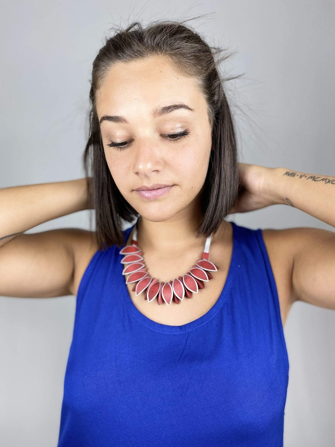 Collana Malta - amaranto - Bijondo