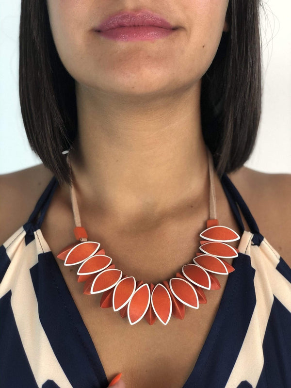 Collana Malta - arancione - Bijondo