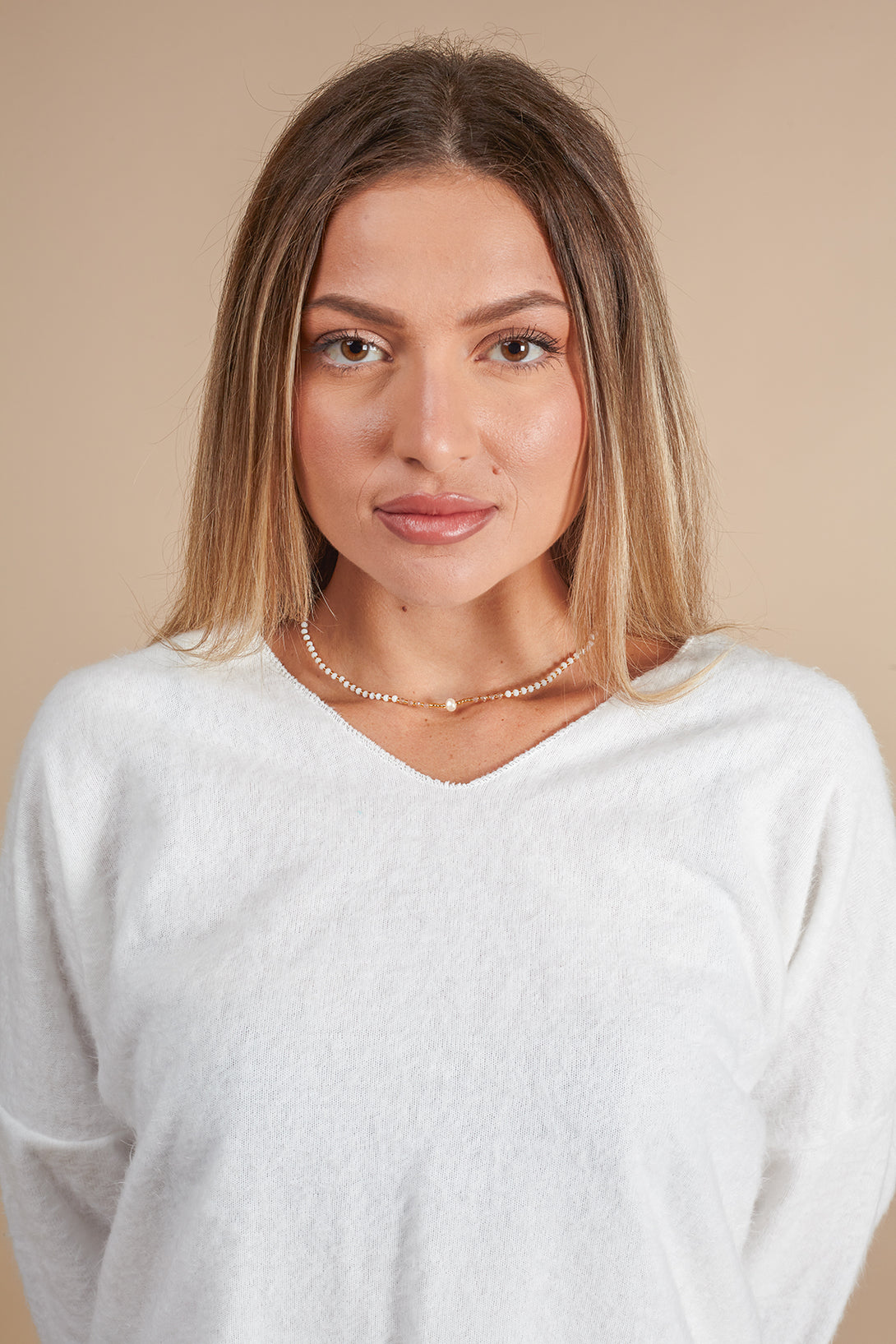 Collana Perla con perline di vetro-collana-Bijondo-Bianco-Bijondo