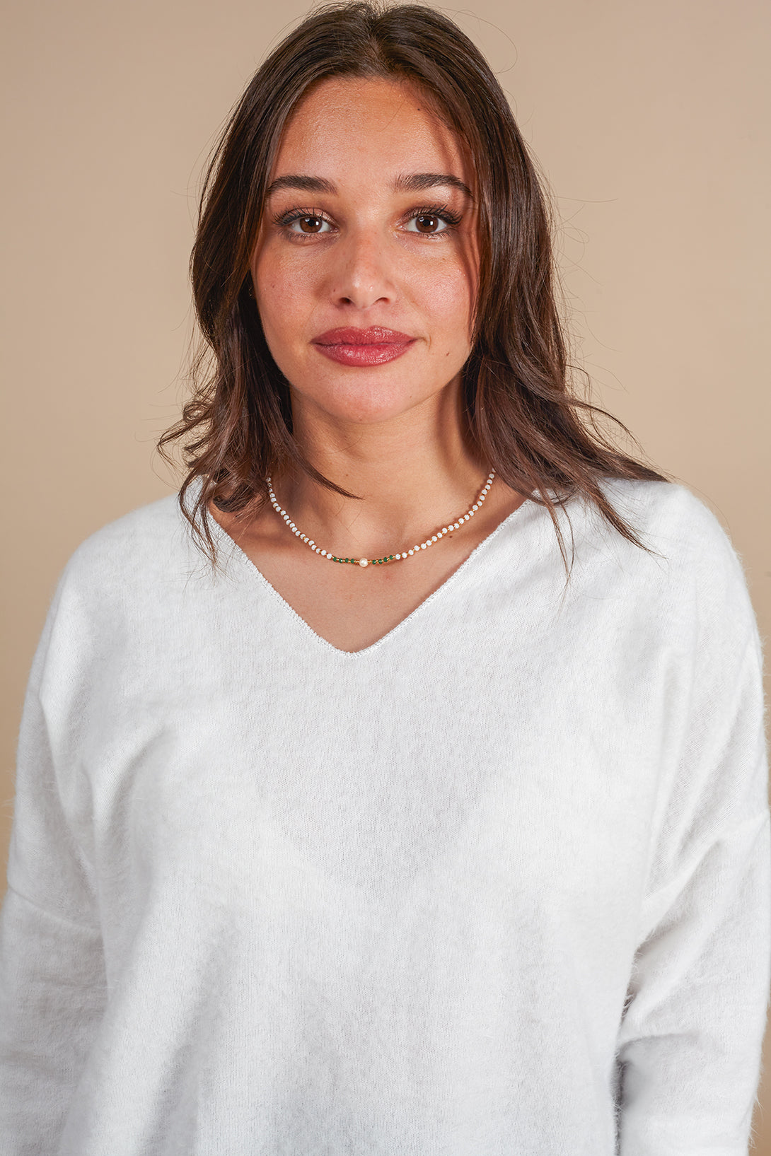 Collana Perla con perline di vetro-collana-Bijondo-Salvia-Bijondo